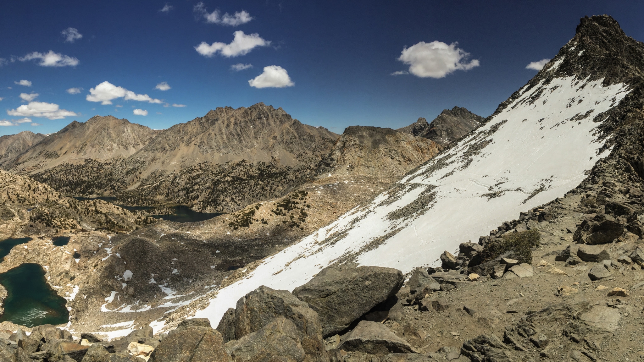 The multiple mountain passes of the High Sierras